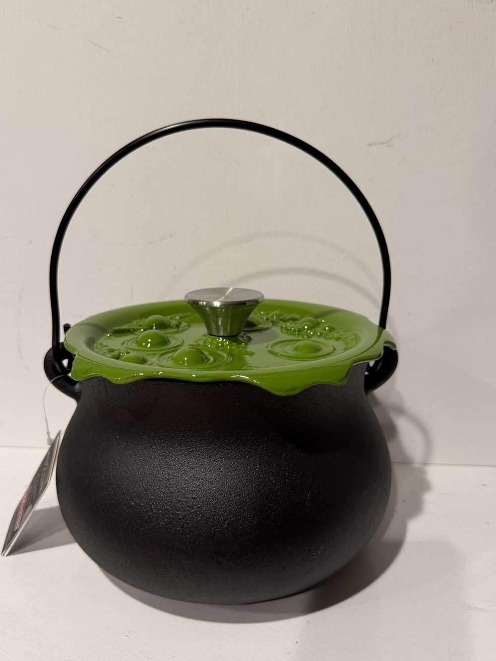 Cast Iron Cauldron Smith & Clark with Green Lid - Home Kitchen